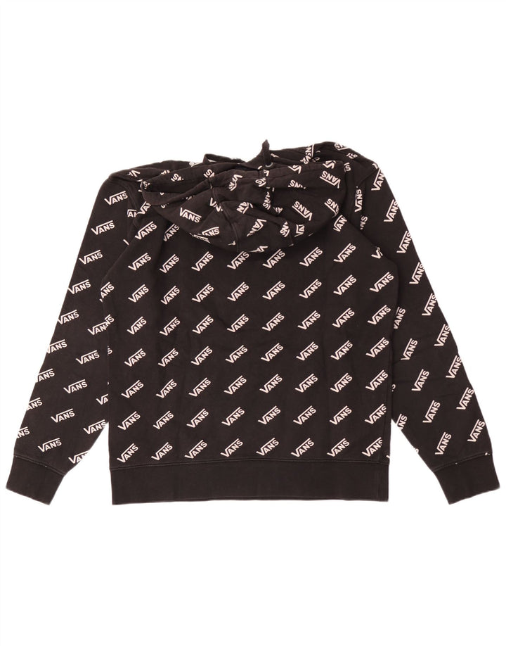 Vans Mens Graphic Hoodie Jumper Medium Black Cotton