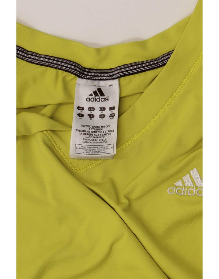 Adidas Damen Poplin T-Shirt Top UK 14 Mittelgrün Polyamid