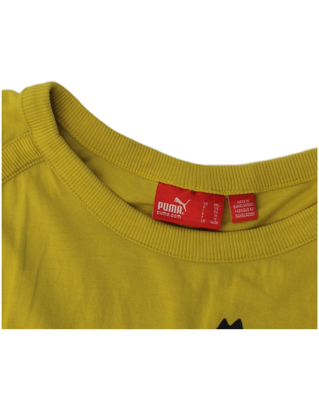 Puma Boys Graphic T-Shirt Top 15-16 Years Yellow