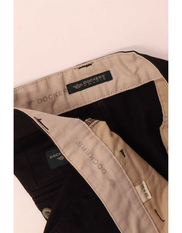 Dockers Mens Khakis Straight Chino Trousers W32 L32 Black
