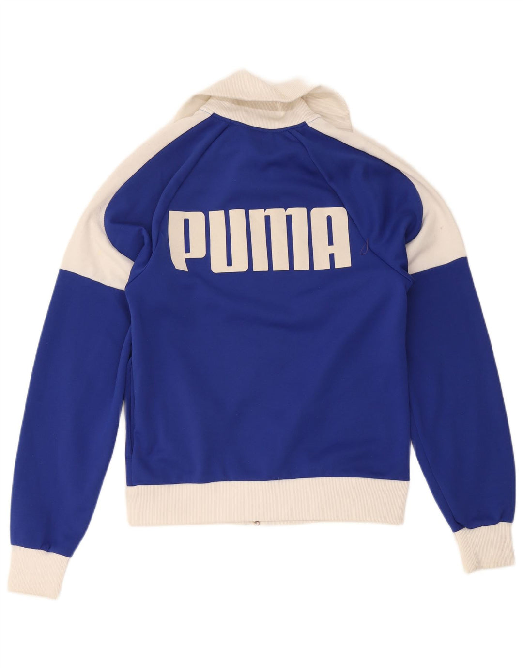 Puma Mens Graphic Tracksuit Top Jacket Pequeno Azul Colorblock Poliéster
