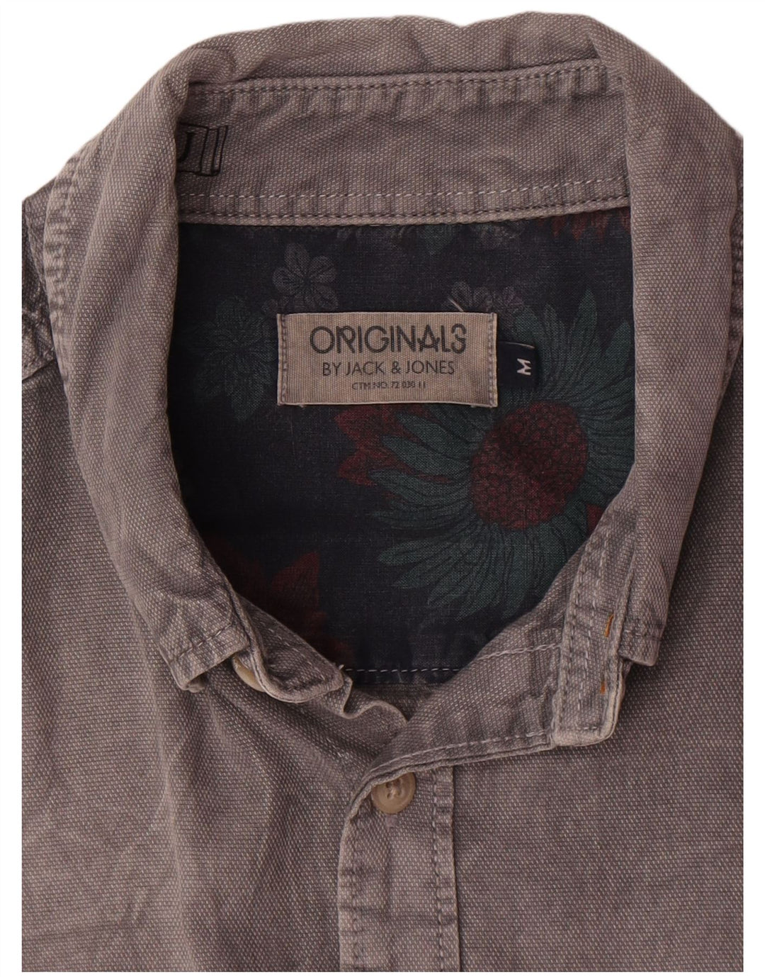 Jack & Jones Mens Shirt Medium Grey Cotton