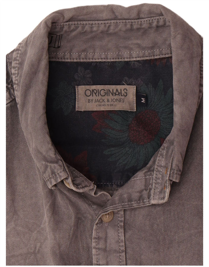 Jack & Jones Mens Shirt Medium Grey Cotton