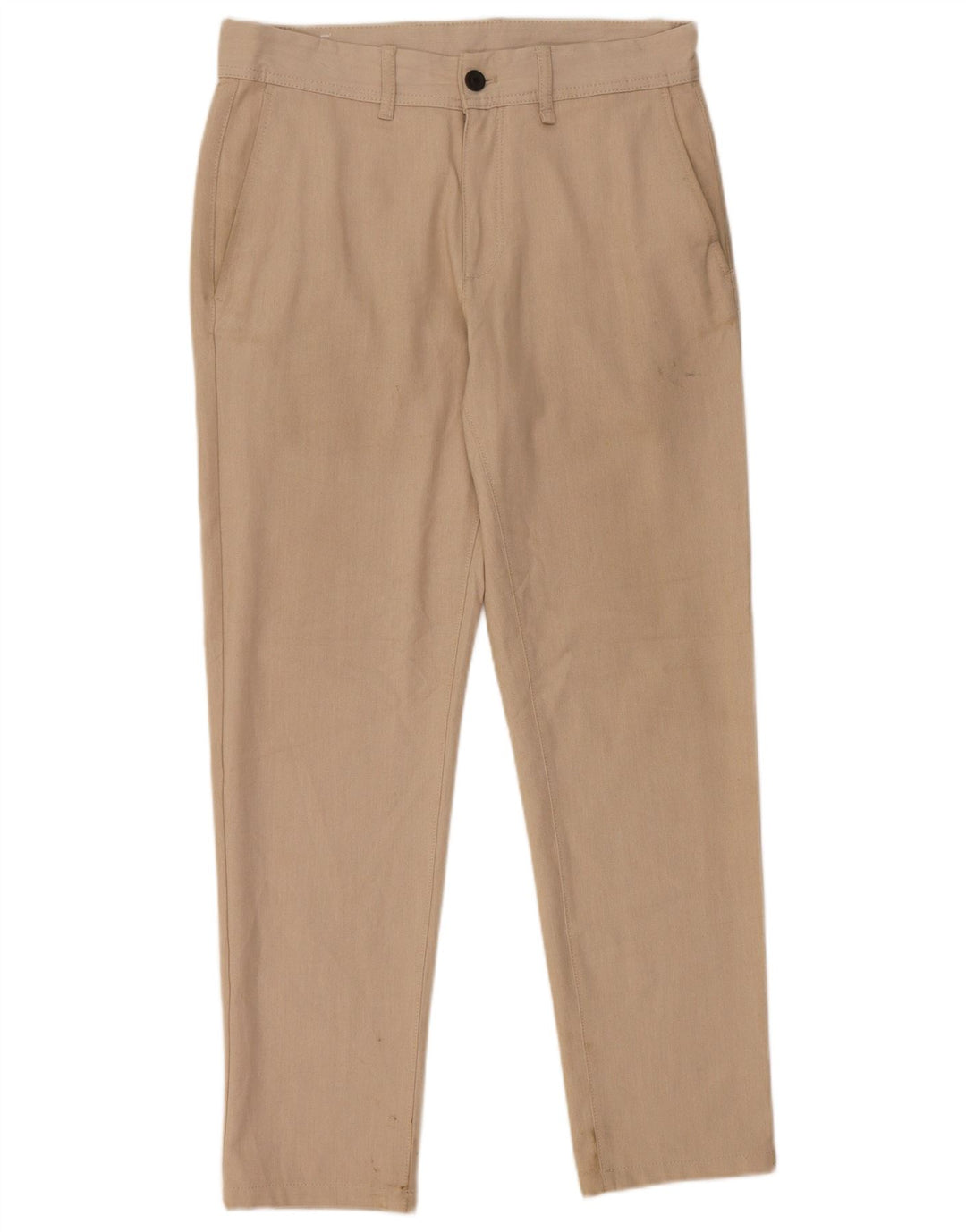 Zara Mens Slim Chino Trousers EU 38 Small W30 L28 Beige Polyester