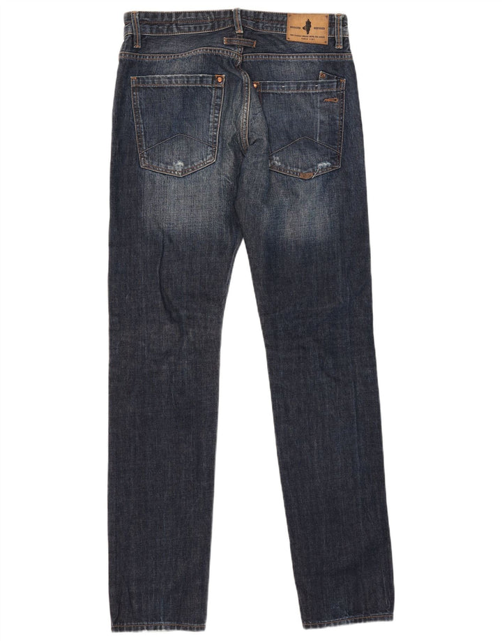 MARLBORO CLASSICS Mens Distressed Regular Tapered Jeans W31 L34 Blue