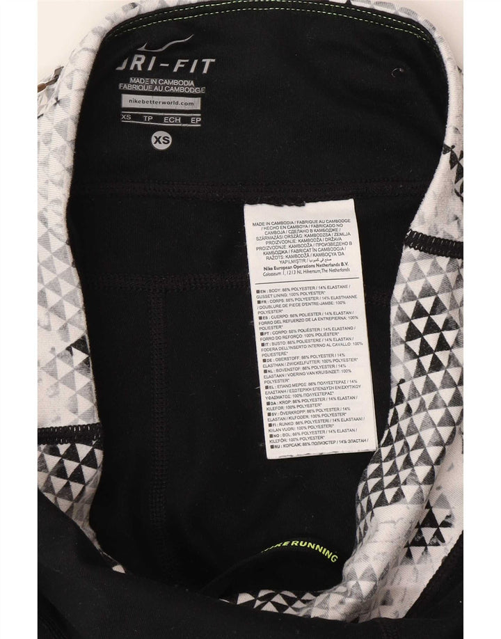 Nike Legging de course pour femme XS W25 L30 Noir Colorblock Polyester