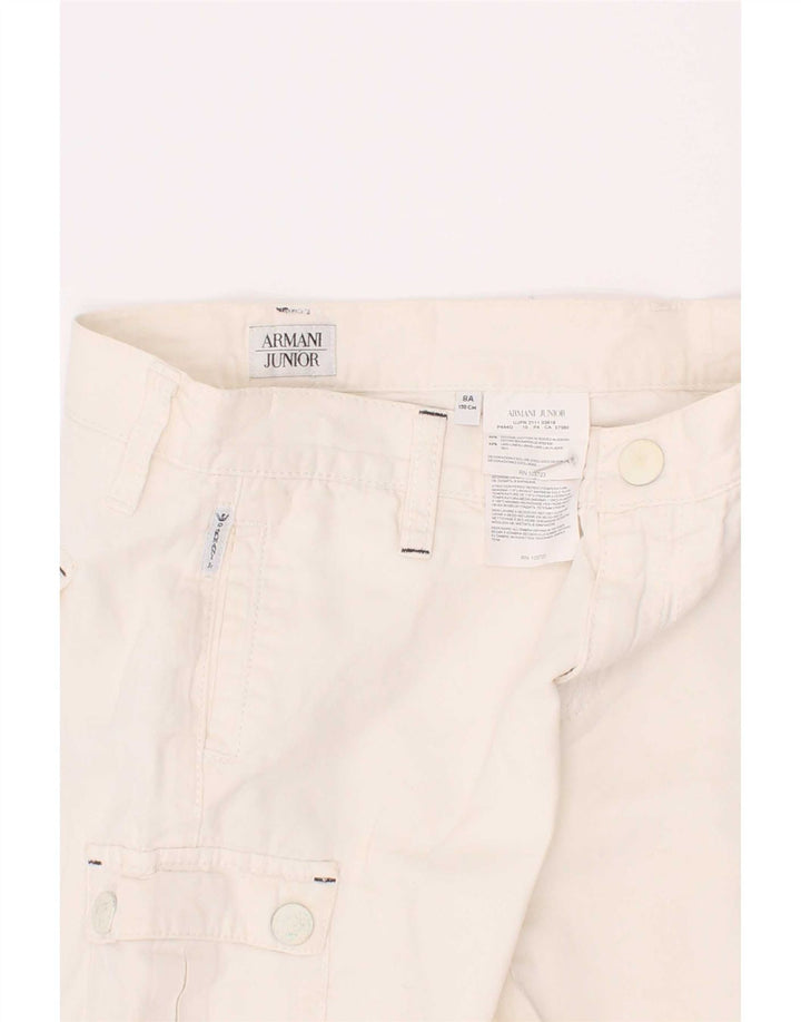 Armani Junior Boys Cargo Shorts 7-8 Jahre W24 Weiße Baumwolle