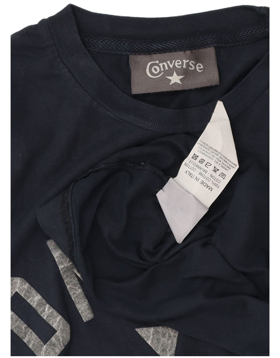 Converse grafisk t-shirt til mænd, lille marineblå bomuld