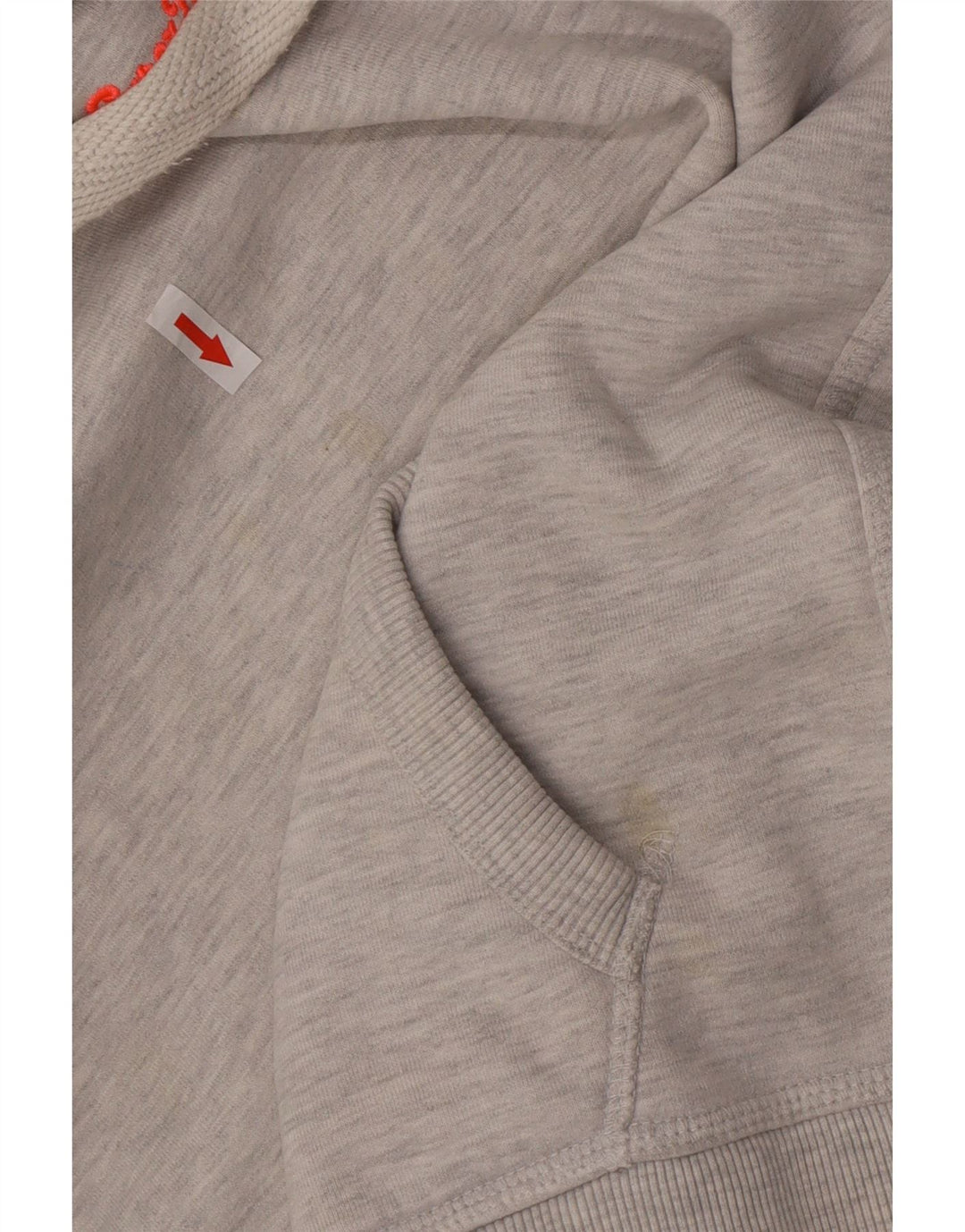 Superdry Womens Hoodie Jumper UK 14 Medium Grey Cotton