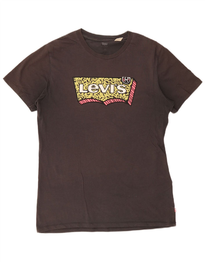 T-shirt grafica da uomo Levi's Top in cotone grigio medio