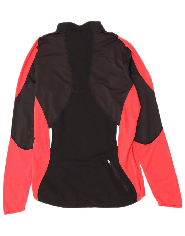 Mizuno Herre Zip Neck Pullover Træningsdragt Top Lille Sort Colourblock