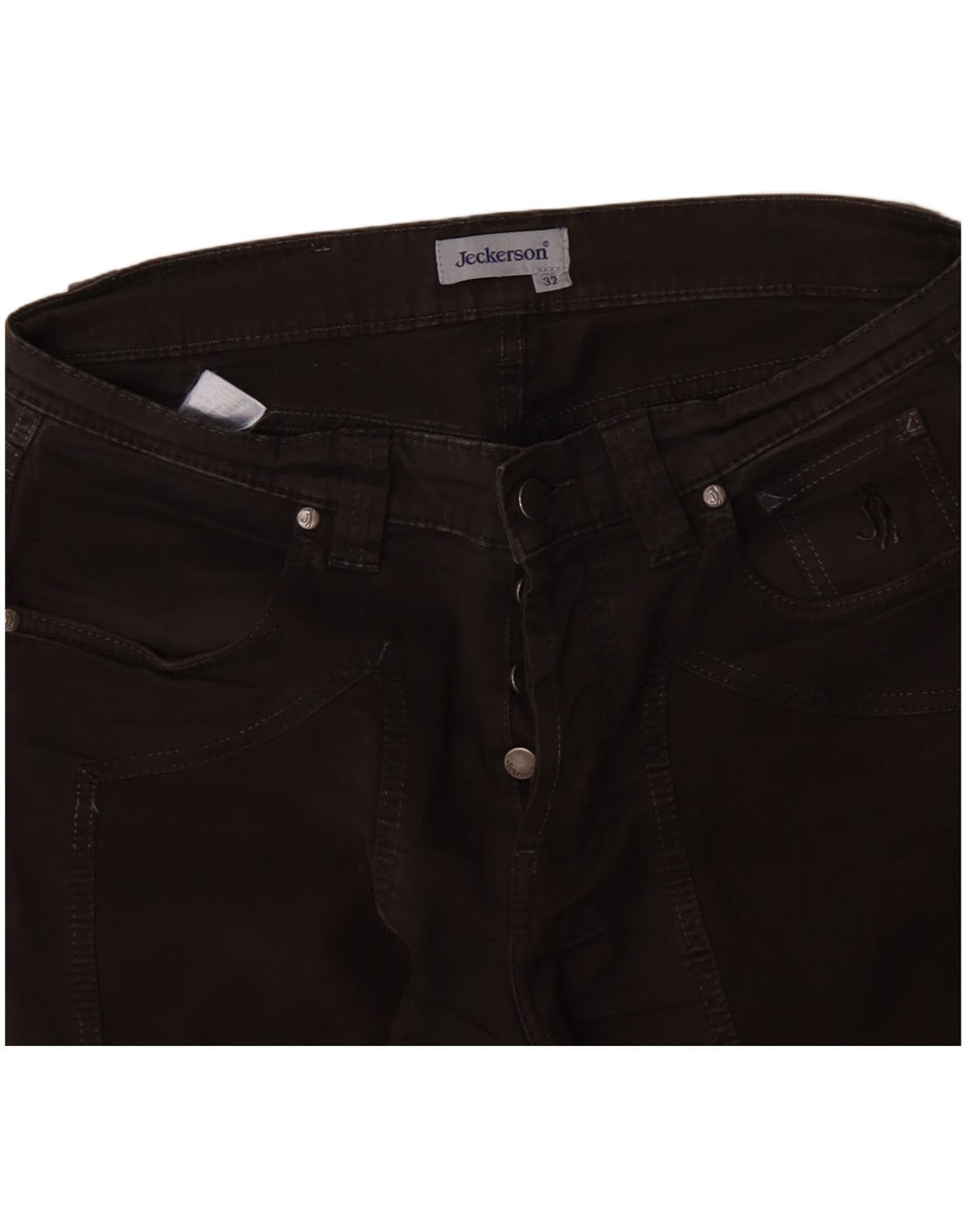 Jeckerson Womens Straight Jeans W32 L29 Black Cotton