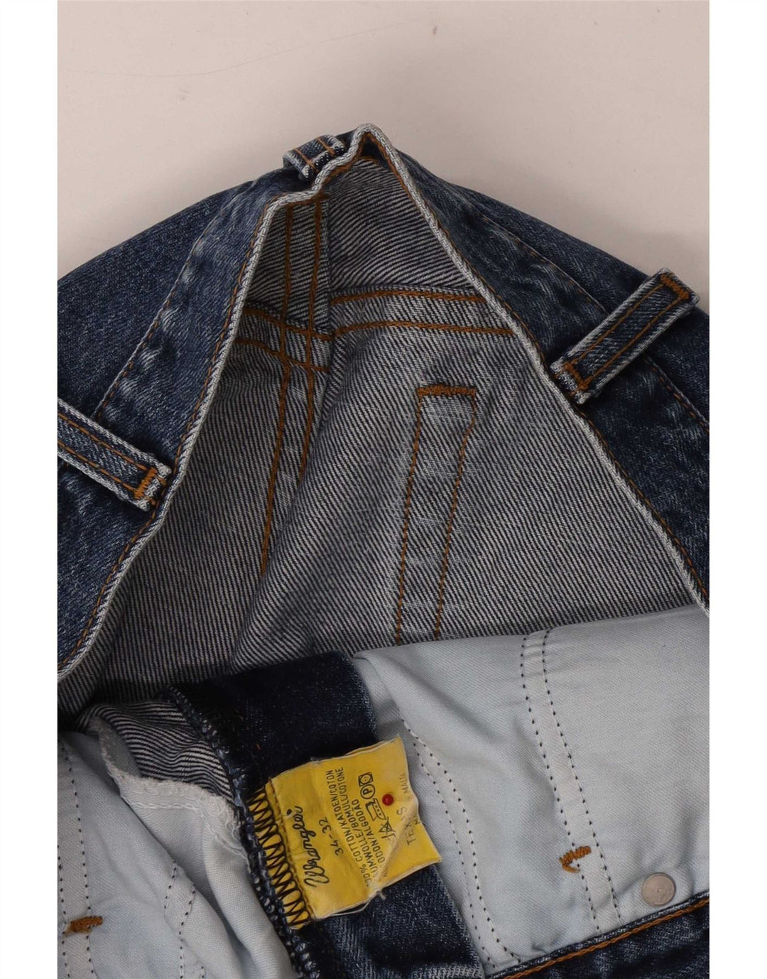 Wrangler Mens Texas Straight Jeans W34 L29 Blue Cotton