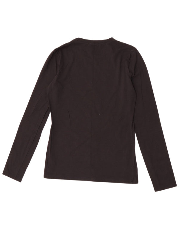 Liu Jo Womens Graphic Top Long Sleeve IT 40 Small Black Cotton