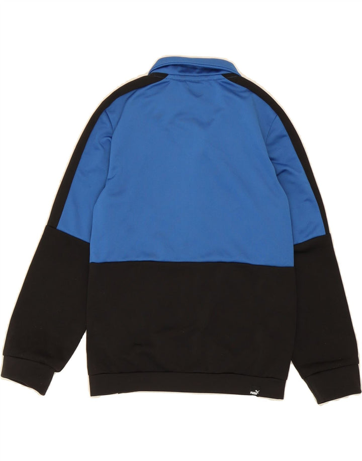 PUMA Boys Graphic Tracksuit Top Jacket 5-6 Years Blue Colourblock Vintage Puma and Second-Hand Puma from Messina Hembry 