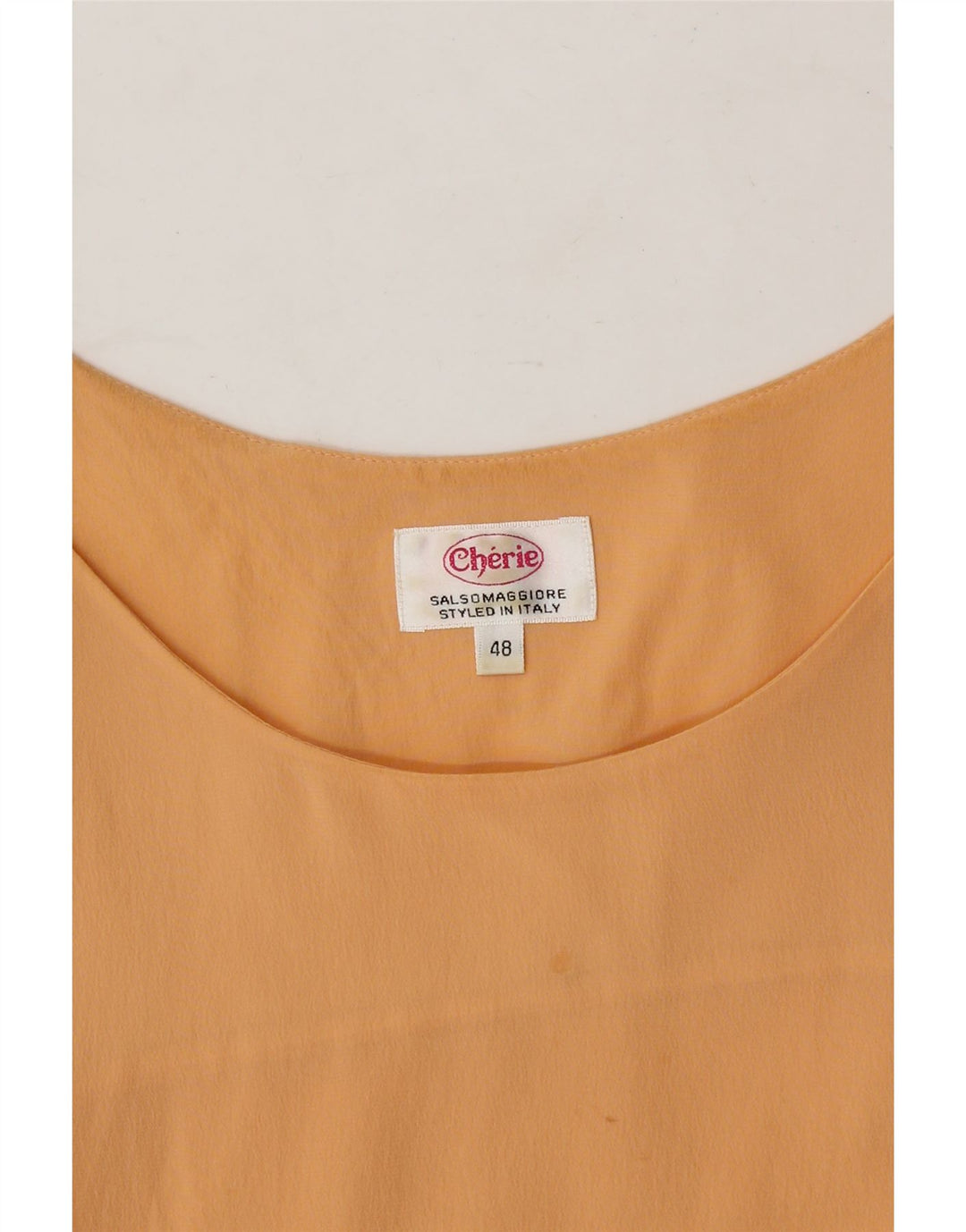 CHERIE Womens Sleeveless Blouse Top IT 48 XL Orange Vintage cherie and Second-Hand cherie from Messina Hembry 