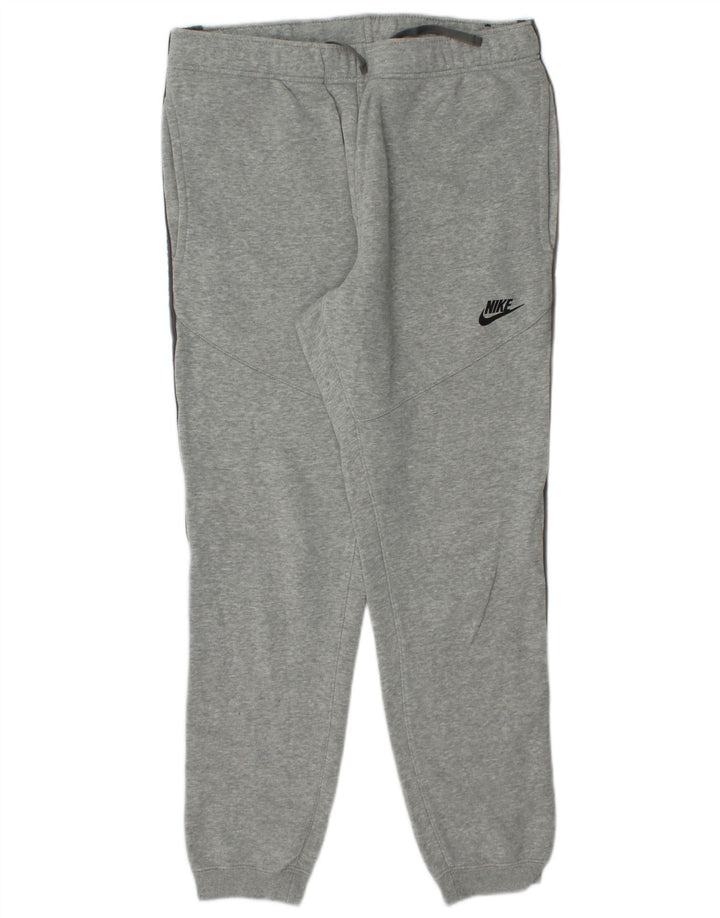 NIKE Mens Tracksuit Trousers Joggers Small Grey Polyester