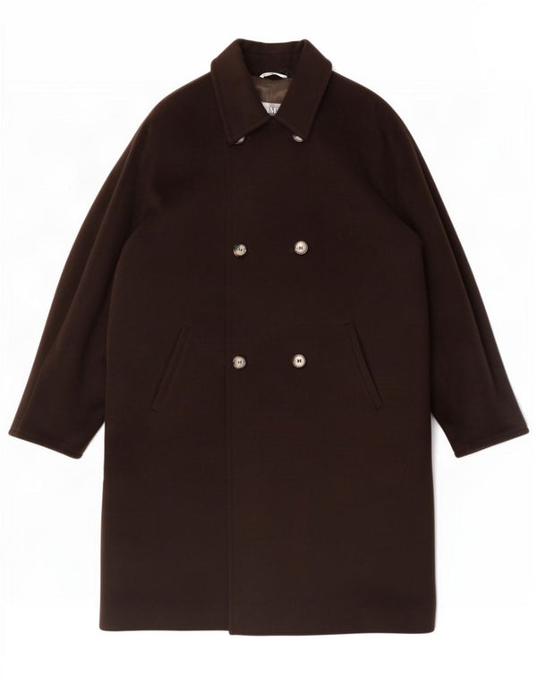 Max Mara Abrigo extragrande con doble botonadura para mujer UK 46 Grande Marrón