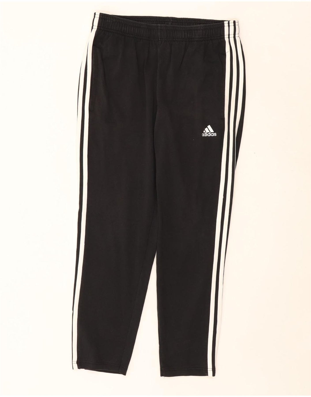 ADIDAS Womens Tracksuit Trousers UK 12 Medium  Black Cotton