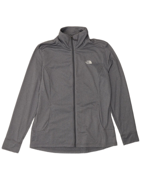 The North Face Womens Tracksuit Top Jacket UK 16 Large Grey Polyester