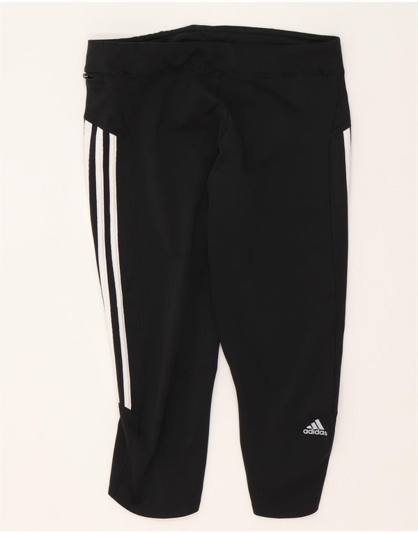 Leggings Adidas Climalite Capri da donna UK 16 grande poliestere nero