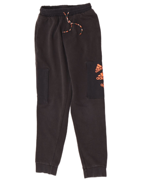 Adidas Womens Graphic Cargo træningsdragt Bukser Joggers UK 4 XS Black Bomuld