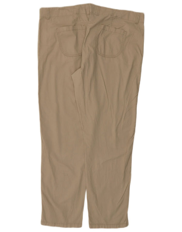 Marks & Spencer Pantalones chinos rectos para mujer UK 40 Large W36 L29 Beige