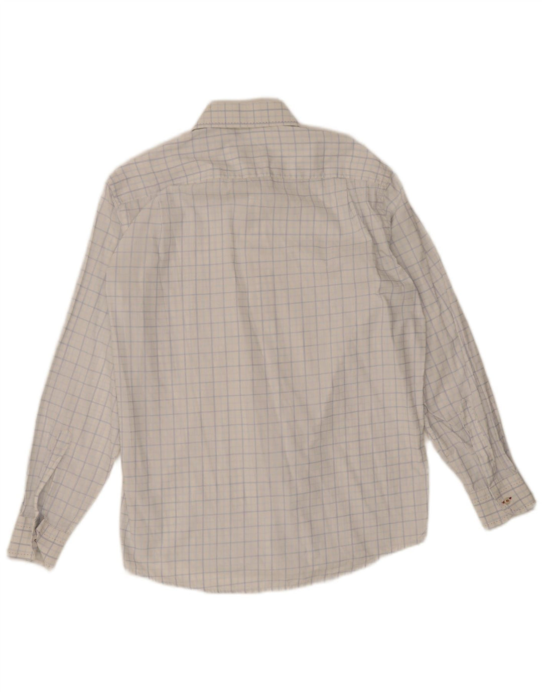 Marcus Mens Shirt Size 40 15 1/2 Medium White Check