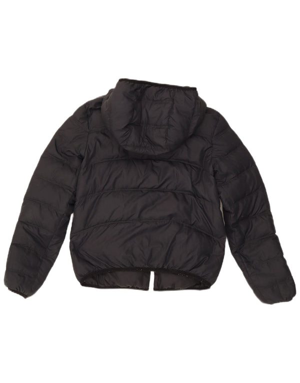 Nike Womens Oversized Hooded Reversible Padded Jacket UK 6 XS Black