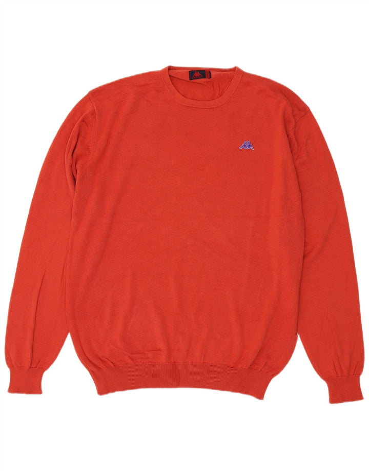 Kappa Mens Crew Neck Jumper Sweater XL Red Cotton