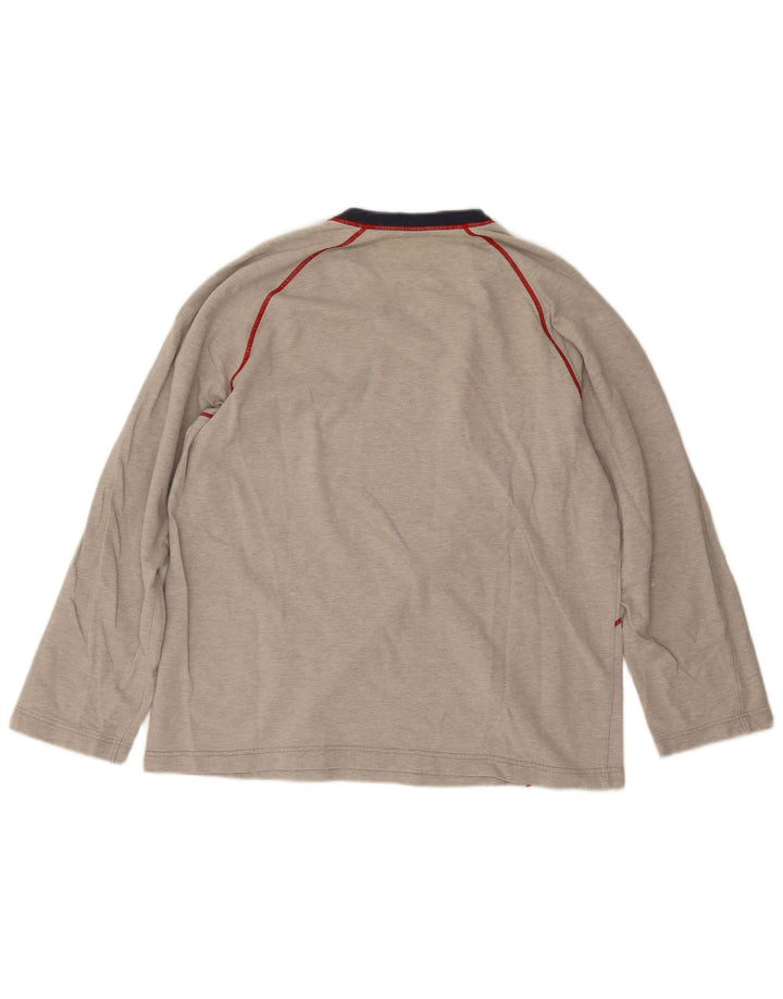 Fila Mens Graphic Top Long Sleeve Large Grey Striped Cotton