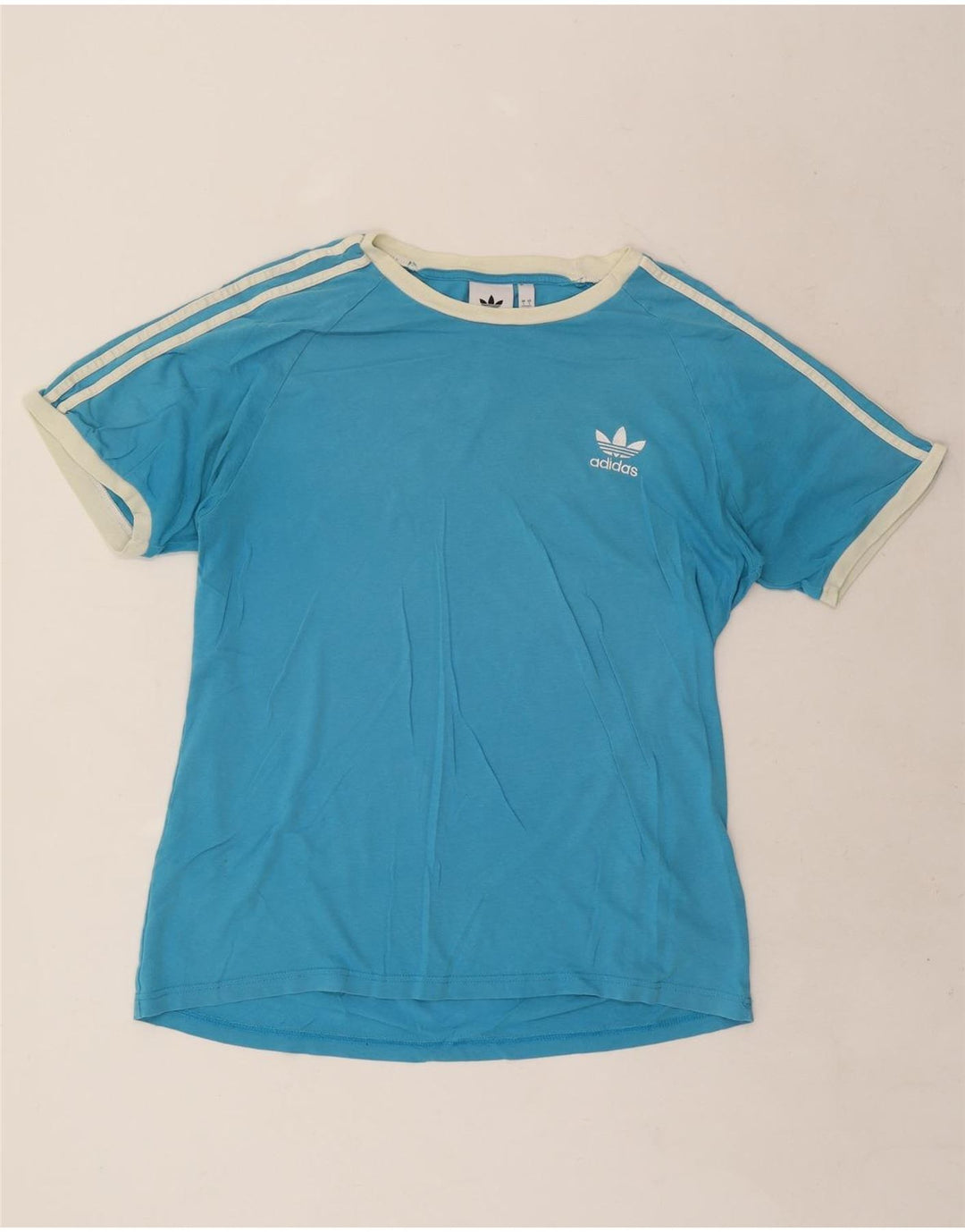 Adidas Mens T-Shirt Top Large Blue Cotton