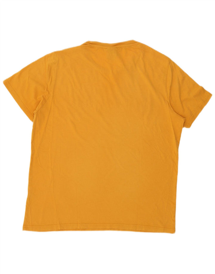 CHAMPION Mens Graphic T-Shirt Top Large Yellow