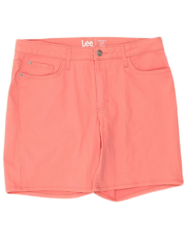 Lee Womens Mid Rise Regular Fit denimshorts W34 Large Pink