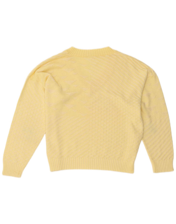 Maglione maglione con scollo a V da donna Puma UK 18 XL Giallo