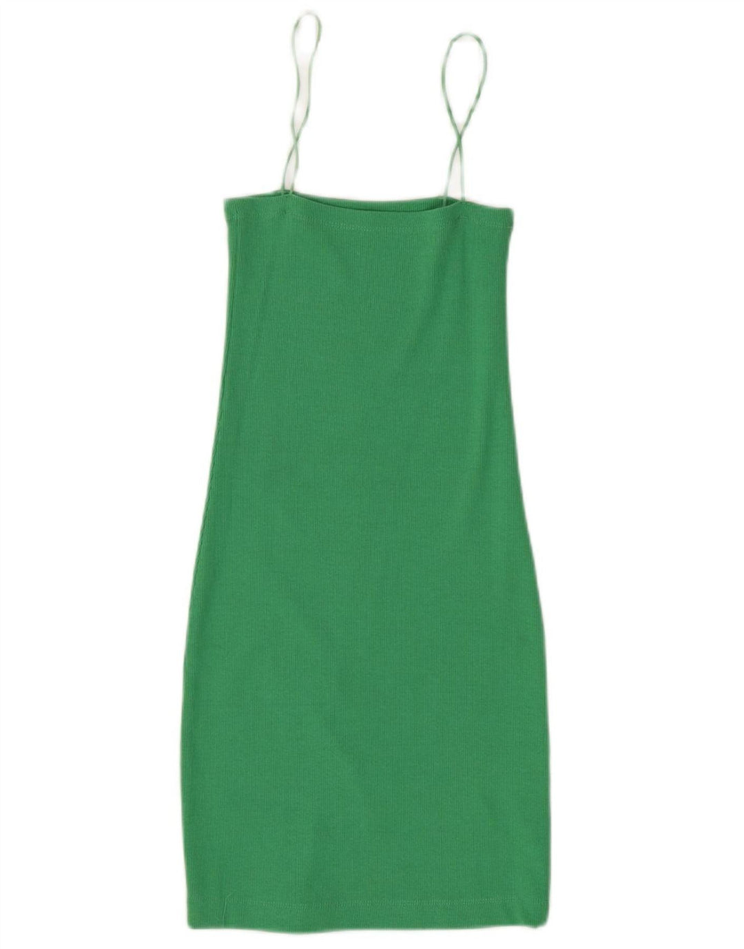 ZARA Womens Slip Dress UK 12 Medium Green Cotton