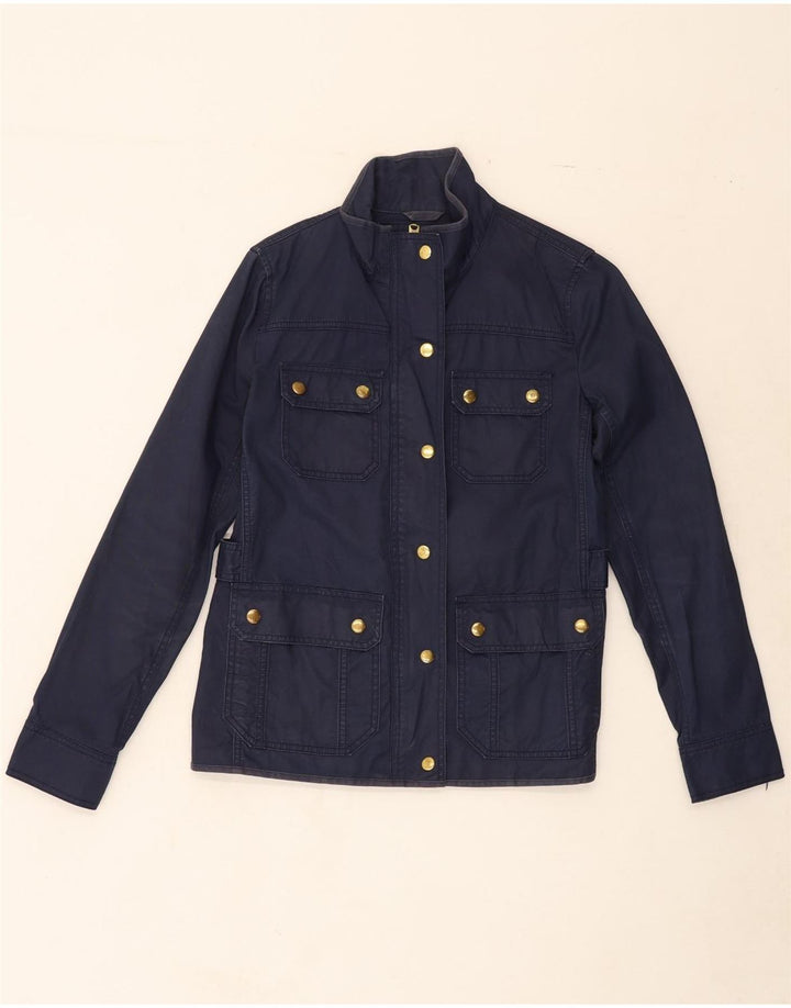 J. CREW Womens Utility Jacket UK 6 XS Navy Blue Cotton Vintage J. Crew and Second-Hand J. Crew from Messina Hembry 
