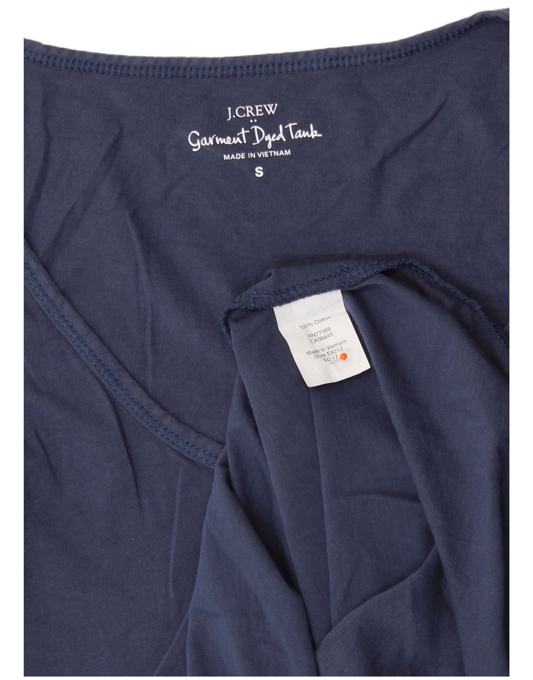 J. CREW Womens Vest Top UK 10 Small Navy Blue Cotton