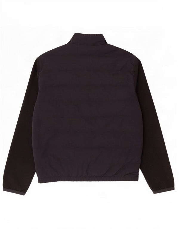 Zara Mens Chaqueta Acolchada UK 40 Grande Azul Marino Colorblock Poliéster