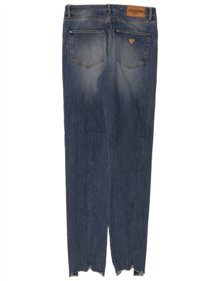 Guess Womens Skinny Jeans W29 L32 Blue Viscose