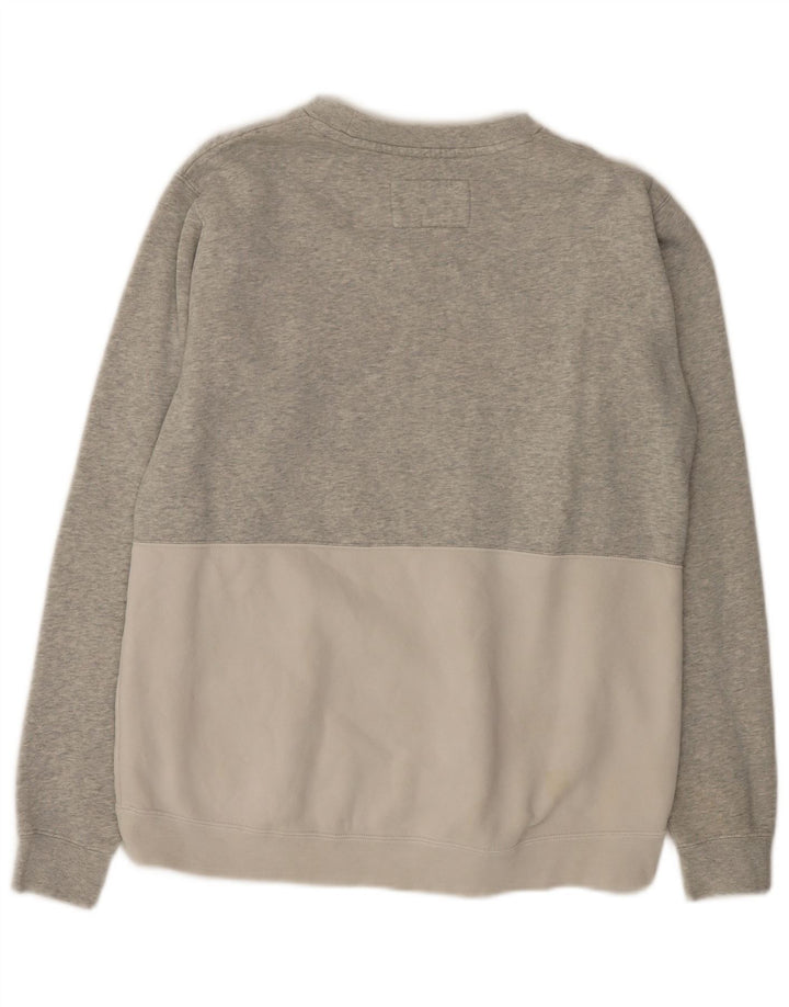 Hurley Mens Graphic Sweatshirt Jumper Medium Grey Colourblock Cotton