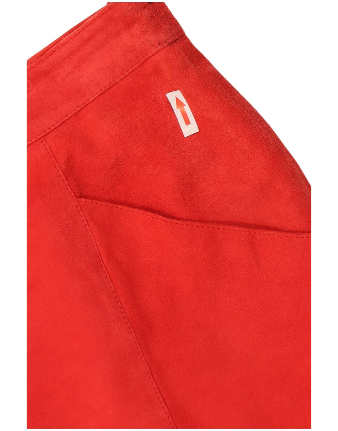 Vintage Womens Suede Straight Skirt W34 Large  Red