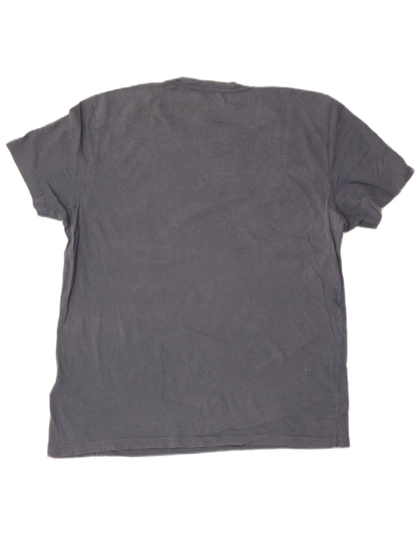 All Saints Damen T-Shirt Top UK 16 Large Grau Baumwolle