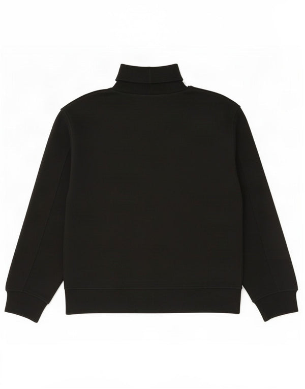 Suéter feminino Zara com gola redonda e algodão preto médio UK 14
