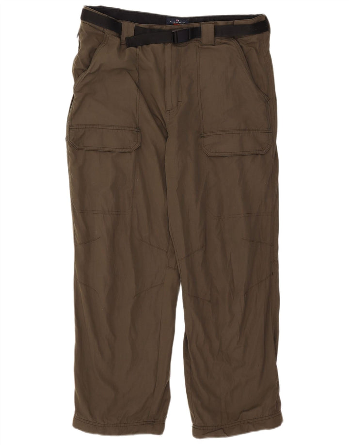 Marks & Spencer Mens Blue Harbour Straight Cargo Trousers W36 L29 Khaki