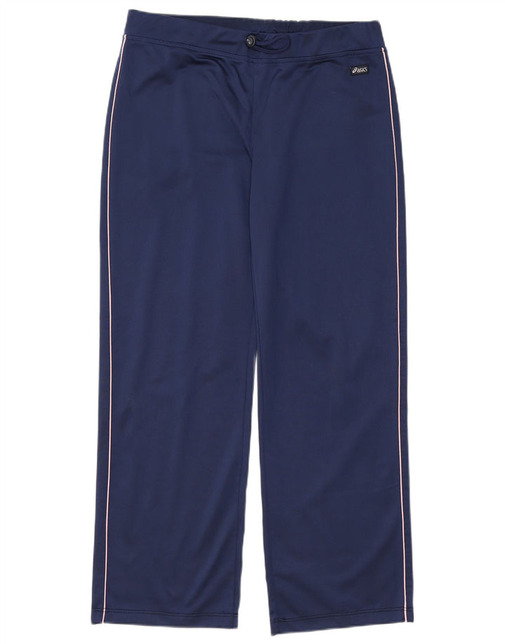 ASICS Womens Tracksuit Trousers UK 16 Large  Navy Blue Polyester