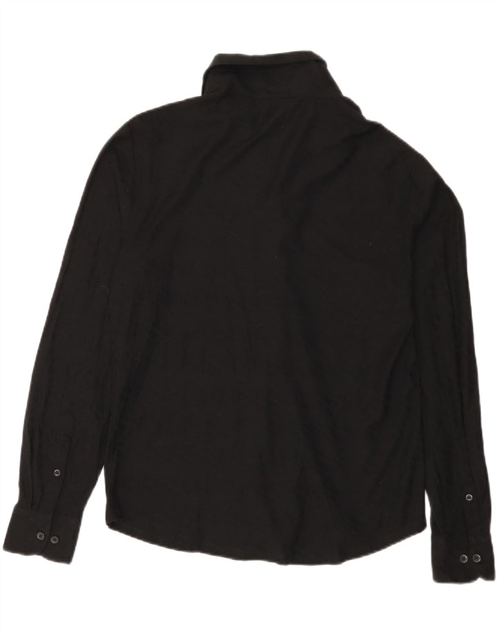 Reiss Mens Shirt Medium Black Geometric Cotton