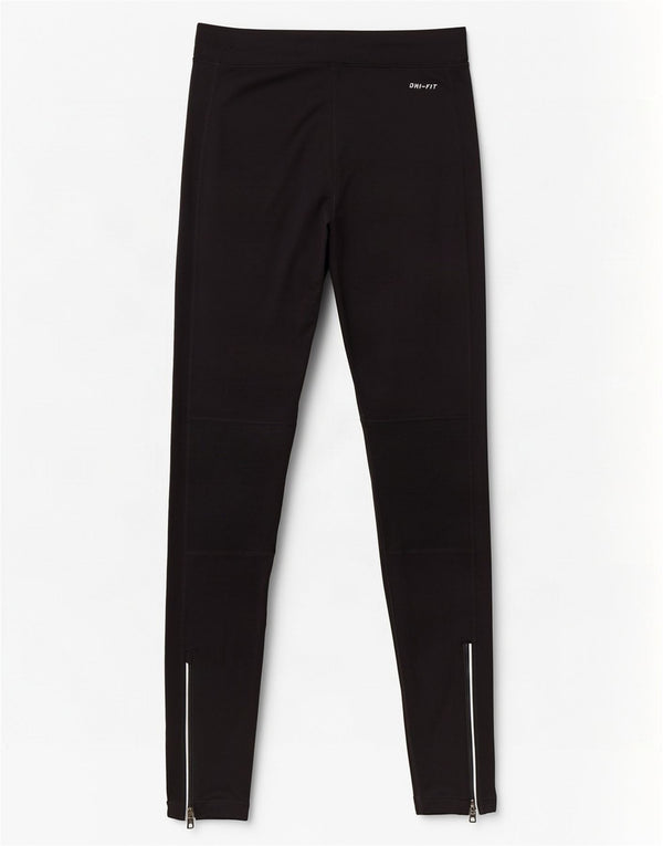 Женские леггинсы Nike Dri Fit UK 10, маленькие черные полиэстер