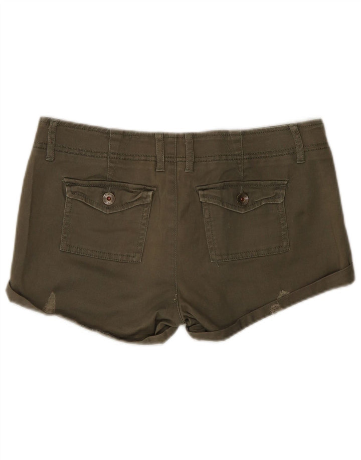 Calça jeans feminina Benetton W28 algodão cáqui médio