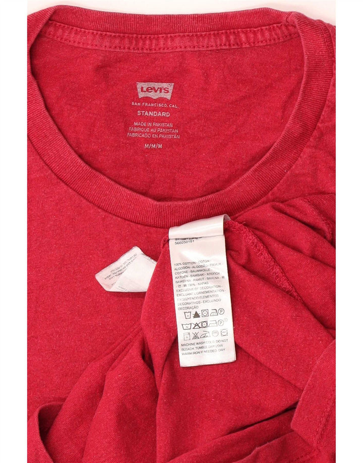 Levi's Mens T-Shirt Top Medium Pink Cotton